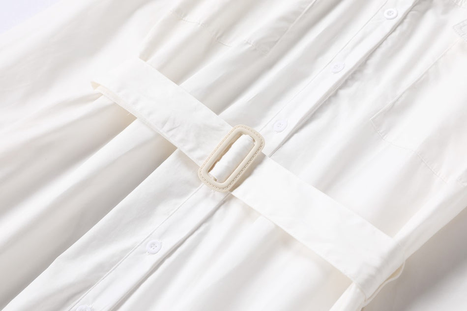 Plus Size White Shirt Dress