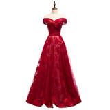 Plus Size Wrap Off Shoulder Evening Dress