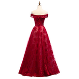 Plus Size Wrap Off Shoulder Evening Dress