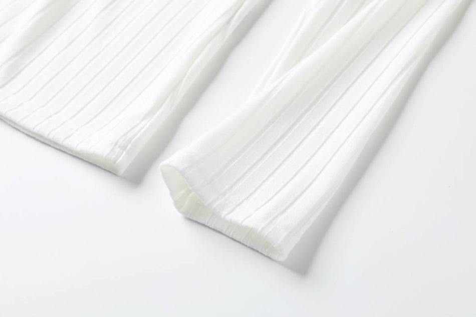 Lilly Plus Size Twist V Neck Ribbed Knit Long Sleeve T Shirt Blouse (Black, White)