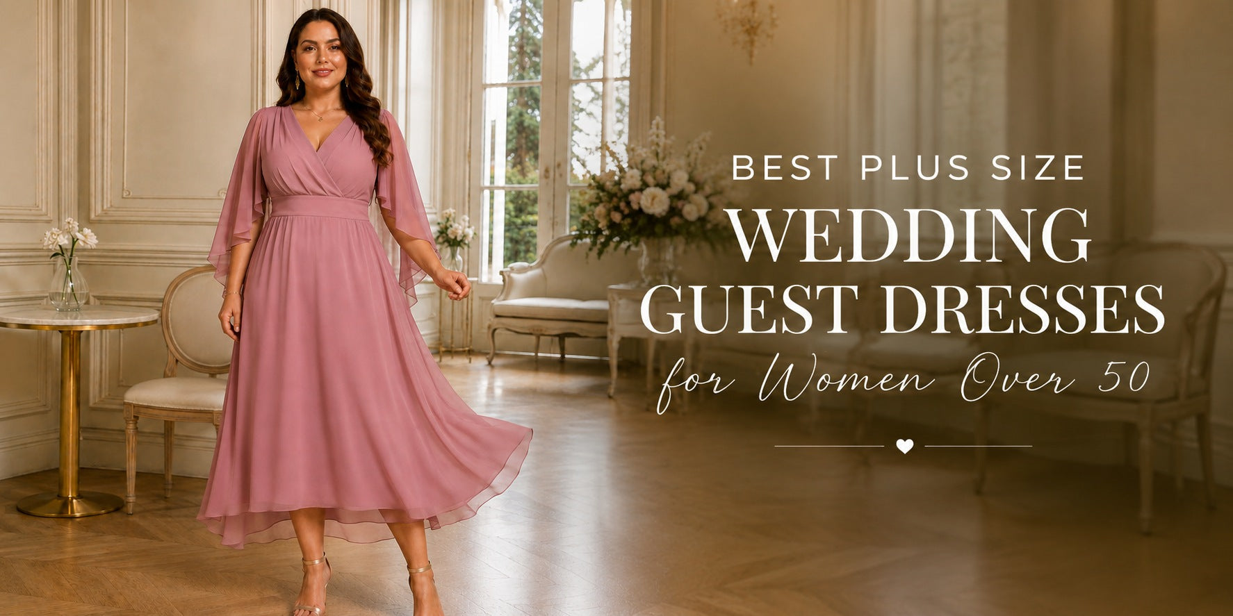 Best Plus Size Wedding Guest Dresses for Women Over 50