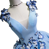 Plus Size 3D Applique Butterfly Party Dress