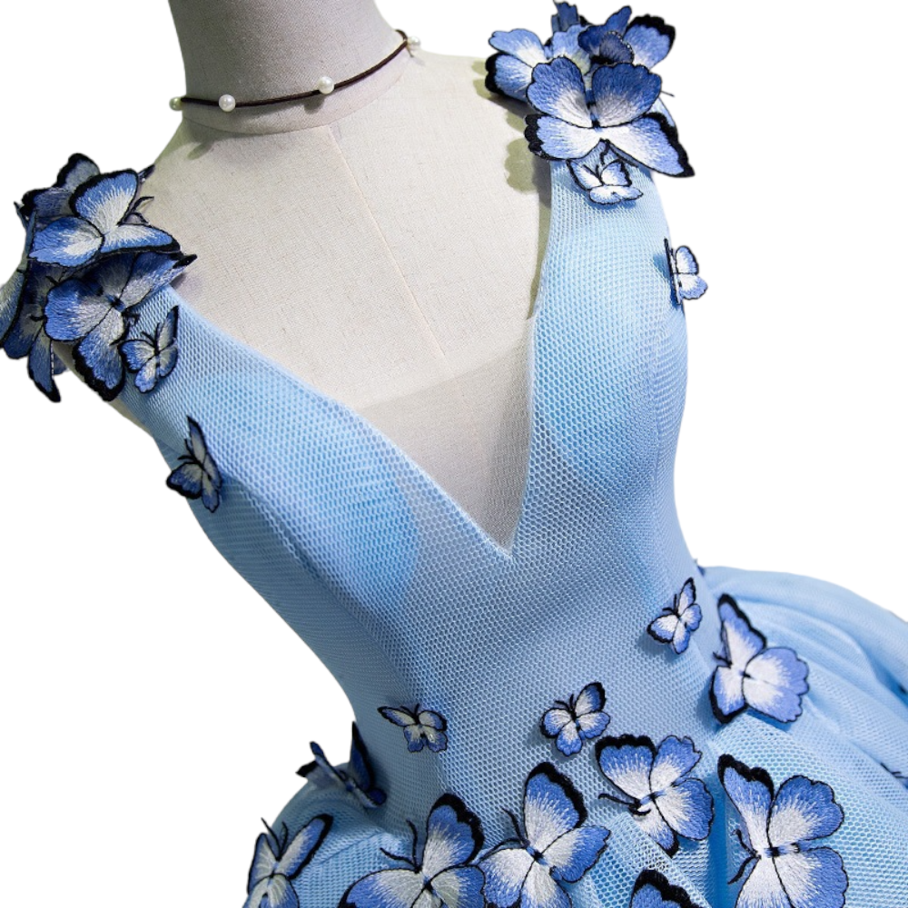 3D Butterfly Wing Asymmetrical Dress main image 1