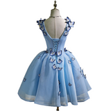 Plus Size 3D Applique Butterfly Party Dress