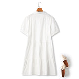 Plus Size Babydoll Shirt Dress - Back View
