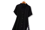 Wren Plus Size Bias Black Shirt Dress