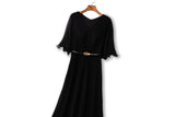 Arleth Plus Size Black A Line Evening Dress