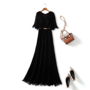 Plus Size Black A Line Evening Dress