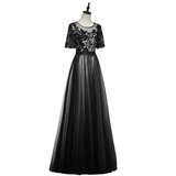 Plus Size Black Babydoll Formal Dress