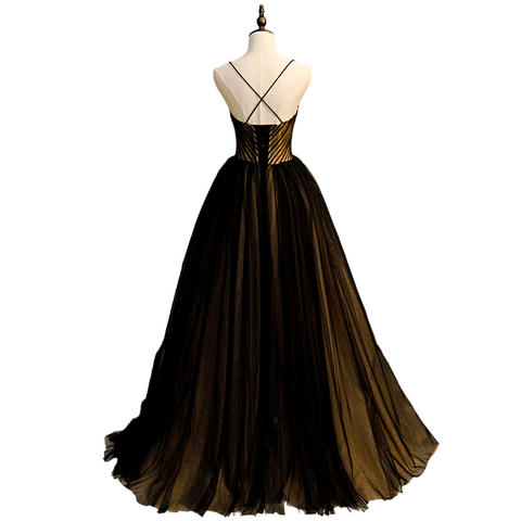 Plus Size Black Ball Gown - Back View