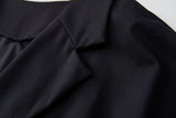 Saige Plus Size Black Blazer Short Sleeve Dress
