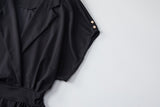 Saige Plus Size Black Blazer Short Sleeve Dress