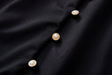 Saige Plus Size Black Blazer Short Sleeve Dress