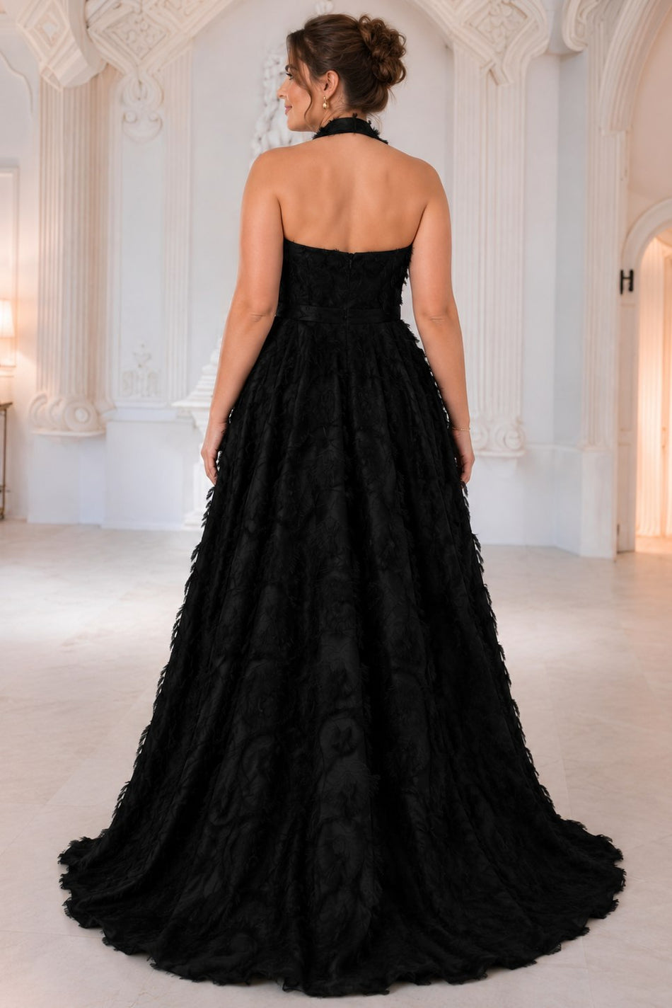 Plus Size Black Evening Dress