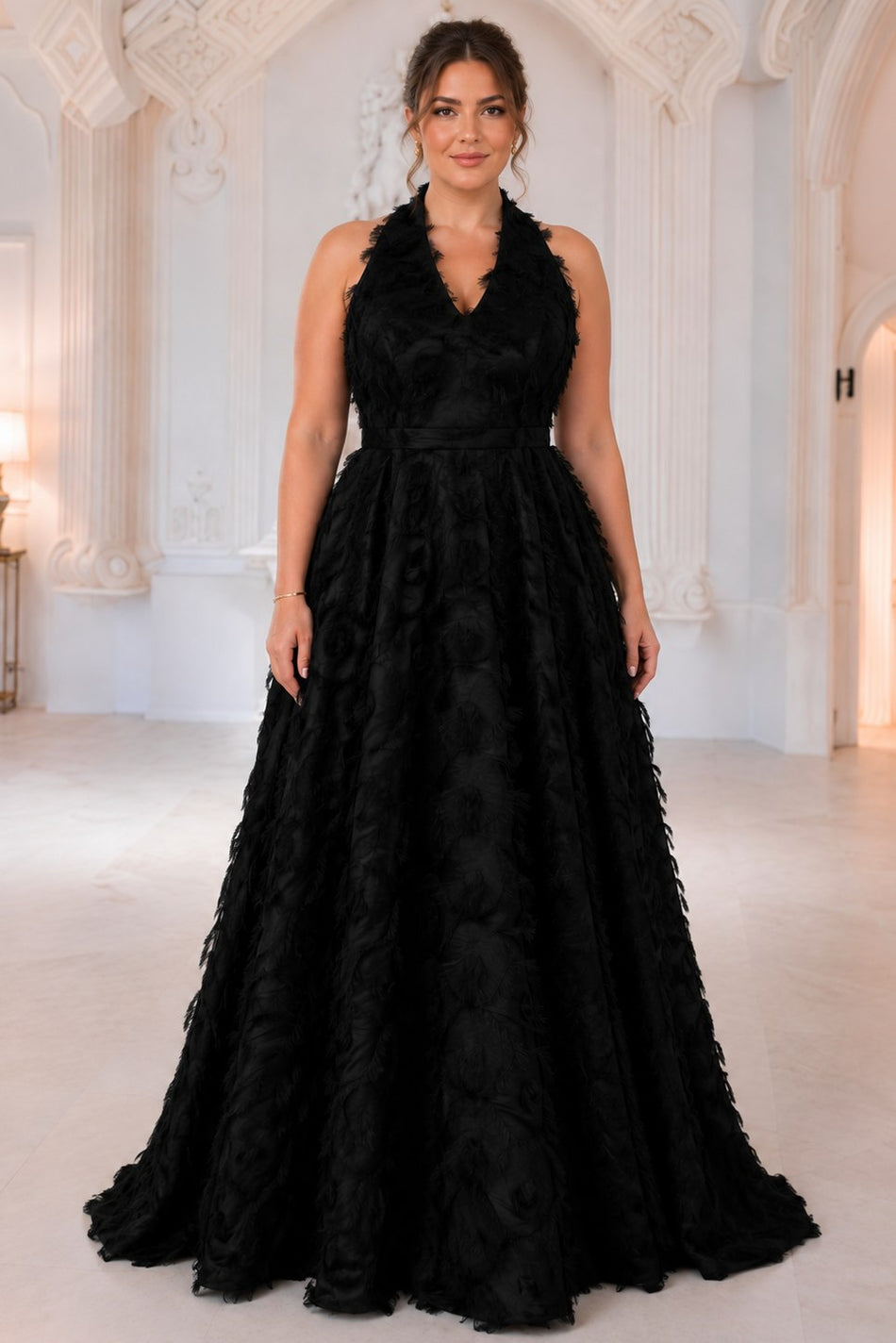 Plus Size Black Evening Dress