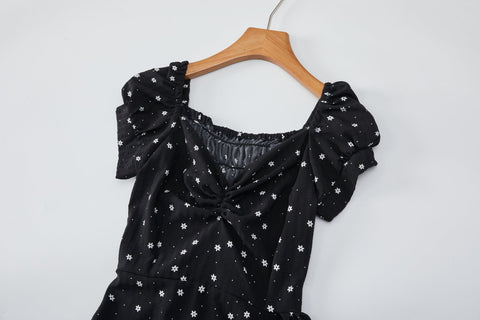 Ainsley Plus Size Black Floral Midi Dress