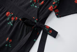 Milana Plus Size Black Floral Wrap Shirt Dress