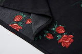 Milana Plus Size Black Floral Wrap Shirt Dress