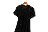 Plus Size Black Lace Qipao