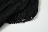 Plus Size Black Lace Qipao