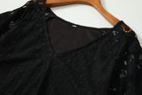 Adalee Plus Size Black Lace Short Sleeve Dress