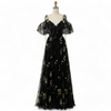 Arlet Plus Size Black Off Shoulder Formal Dress