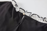 Fawn Plus Size Black Office Long Sleeve Dress