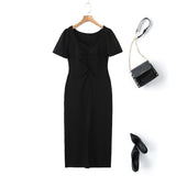 Plus Size Black Pencil Dress
