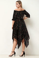 Plus Size Black Pixie Dress - BACK VIEW
