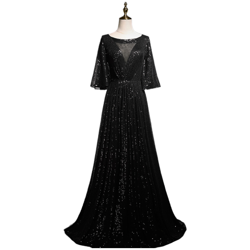 Plus Size Black Sequins Flutter Sleeve Evening Dress Hello Curve Plus Size Black Sequins Flutter Sleeve Evening Dress Hello Curve