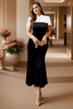 Pia Plus Size Black Sexy Cheongsam Dress