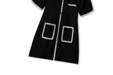 Julane Plus Size Black Shift Shirt Dress