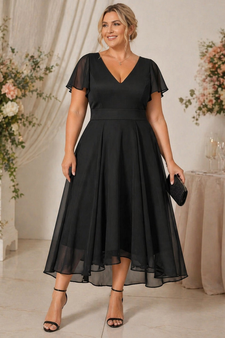 Whisper Plus Size Navy Fit and Flare Cocktail Dress Hello Curve Whisper Plus Size Navy Fit and Flare Cocktail Dress Hello Curve