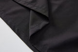 Anaya Plus Size Black Square Neck Short Sleeve Dress