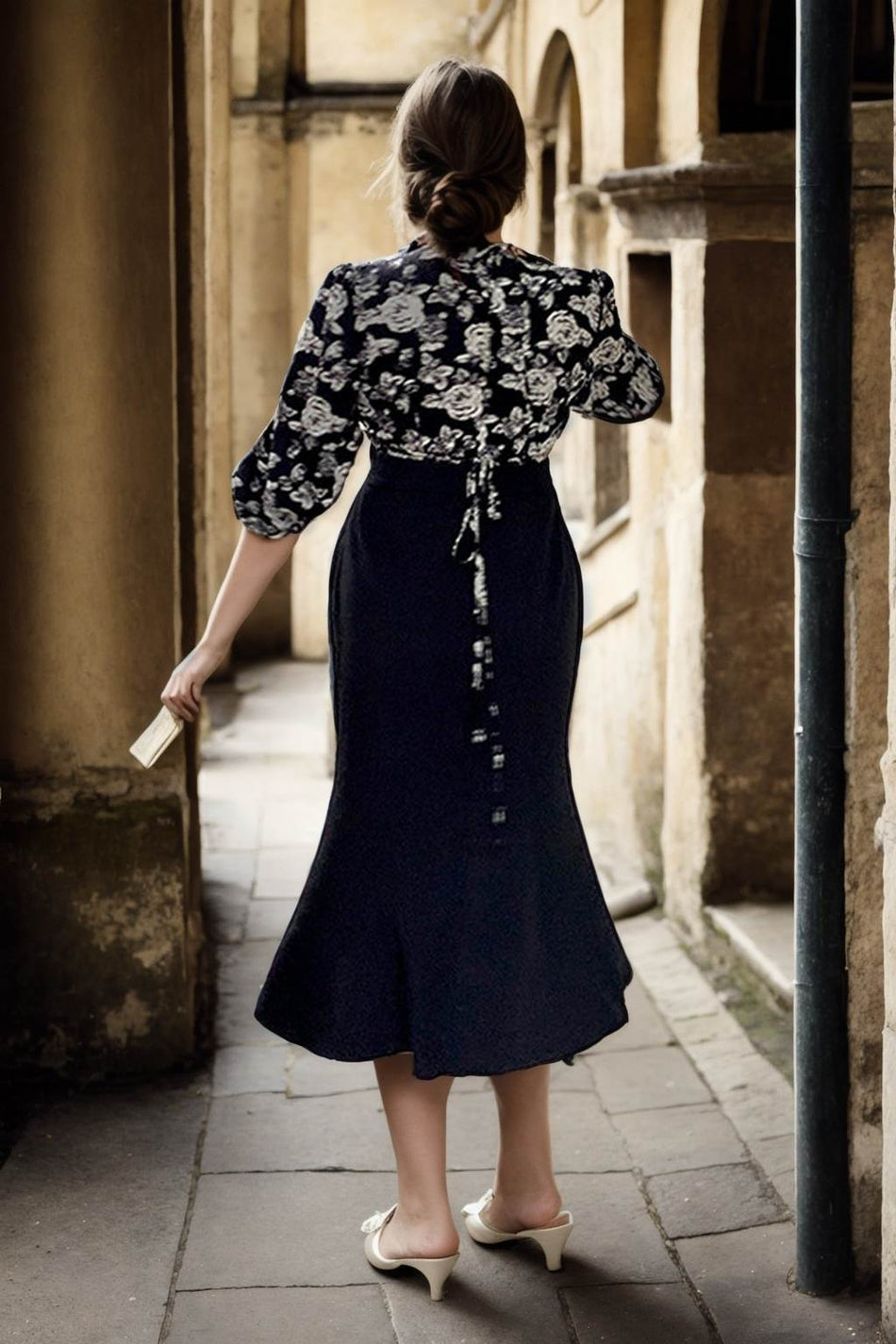 Rosalee Plus Size Black Vintage Floral Dress– Hello Curve