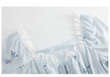 Plus Size Blue Floral Cottage Dress