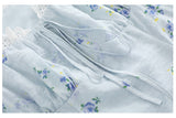 Plus Size Blue Floral Cottage Dress