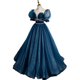 Plus Size Blue Princess Gown