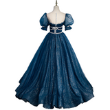 Plus Size Blue Princess Gown