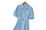 Inaya Plus Size Blue Shirt Dress