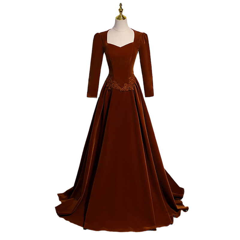 Plus Size Vintage Long Sleeve Evening Dress– Hello Curve