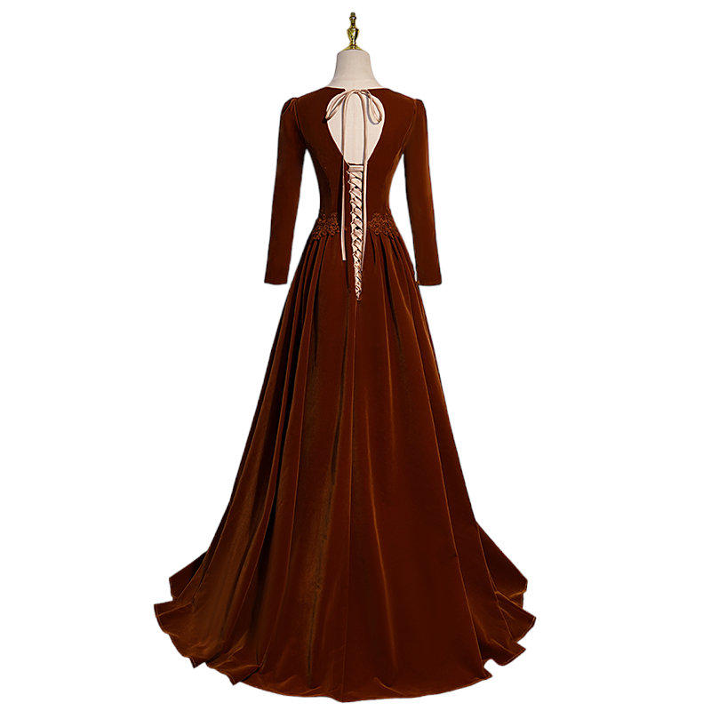 Plus Size Vintage Long Sleeve Evening Dress– Hello Curve