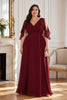 Valerie Plus Size Burgundy Formal Dress