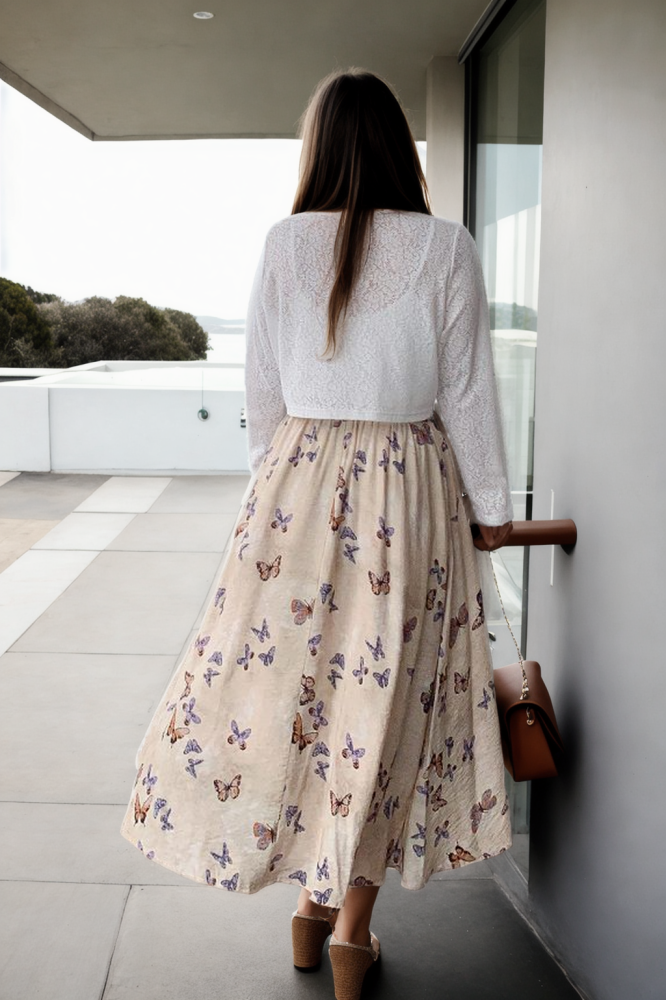 Diana Plus Size Fairy Butterfly Midi Skirt Hello Curve