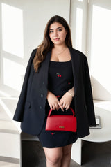 Plus Size Cherry Tank Dress - Matched with Blazer