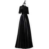 Plus Size Chinese Collar Cheongsam Evening Dress - Side View