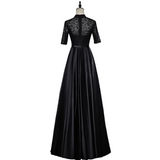 Plus Size Chinese Collar Cheongsam Evening Dress - Back View