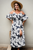 Esa Plus Size Cold Shoulder Floral Maxi Dress