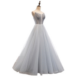 Plus Size Silver Corset Ball Gown