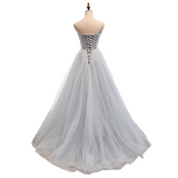 Plus Size Silver Corset Ball Gown